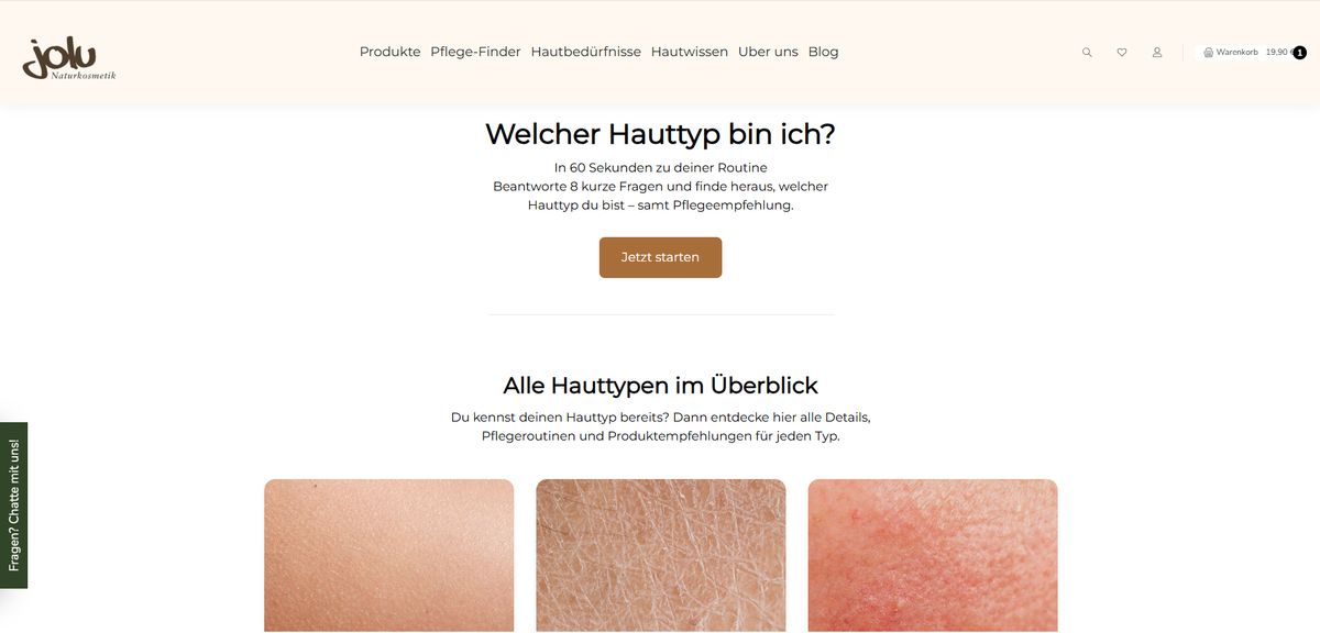 Pflege-Finder: Welcher Hauttyp bin ich? In 60 Sekunden zur Routine, darunter alle Hauttypen im Überblick