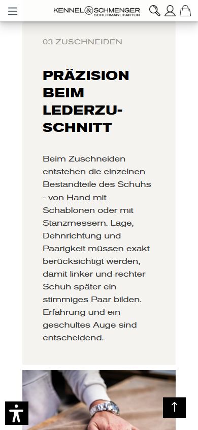 Mobile Ansicht der Station 03 Zuschneiden mit Text vor den Bildern