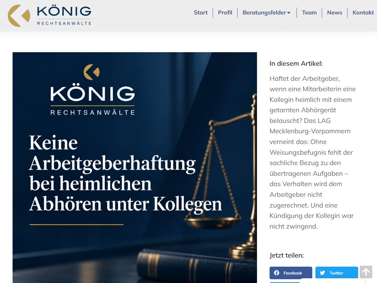 Fachbeitrag zu einem Urteil mit Beitragsbild im Kanzlei-Design und Kurzfassung In diesem Artikel