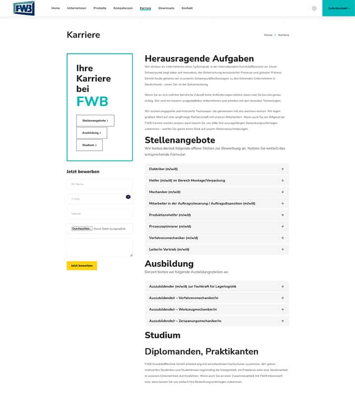 FWB Karriere
